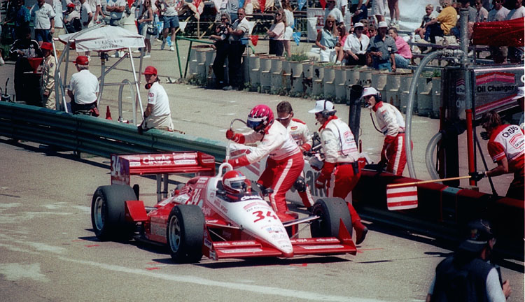 American IndyCar Series auto race Rick Sutherland pit stop