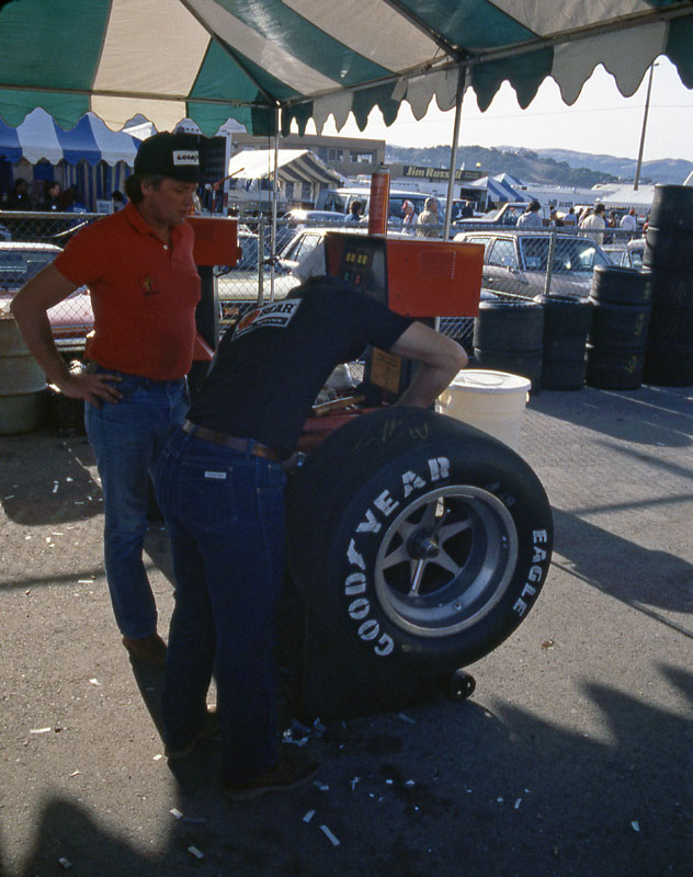 Goodyear Indy car tire fitters