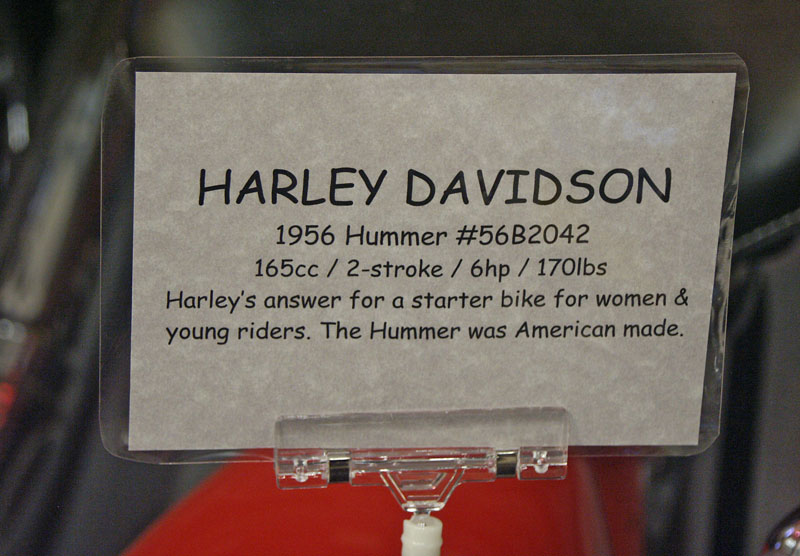 1956 Harley-Davidson Hummer motorcycle