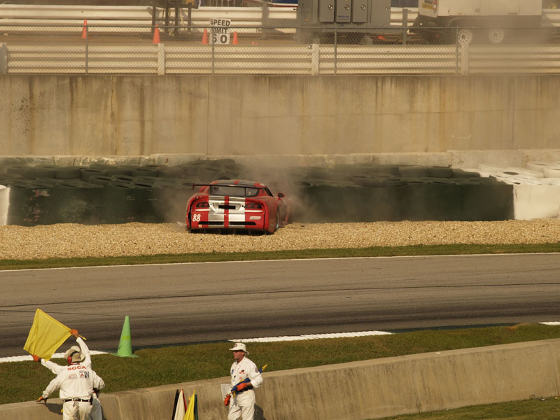 Peter Tonelli Dodge Viper race car spin