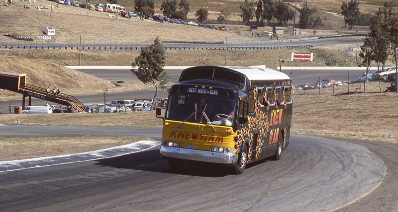 Sears Point KNEW radio station bus